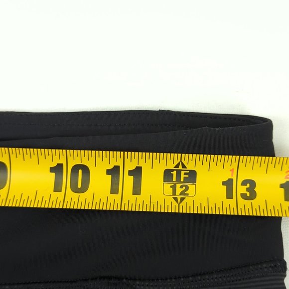 Lululemon Size 6 Run Pace Crop Women's Black/Gray Ruched Sides Active Leggings - Picture 10 of 10